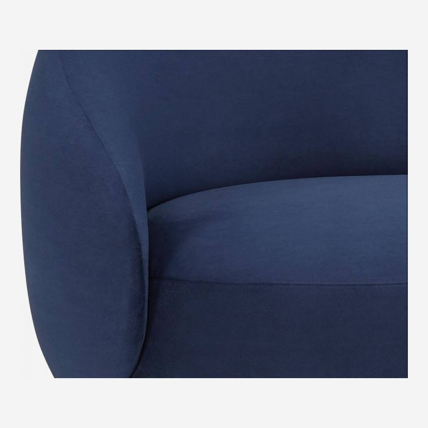 Chaise longue de veludo - Azul 