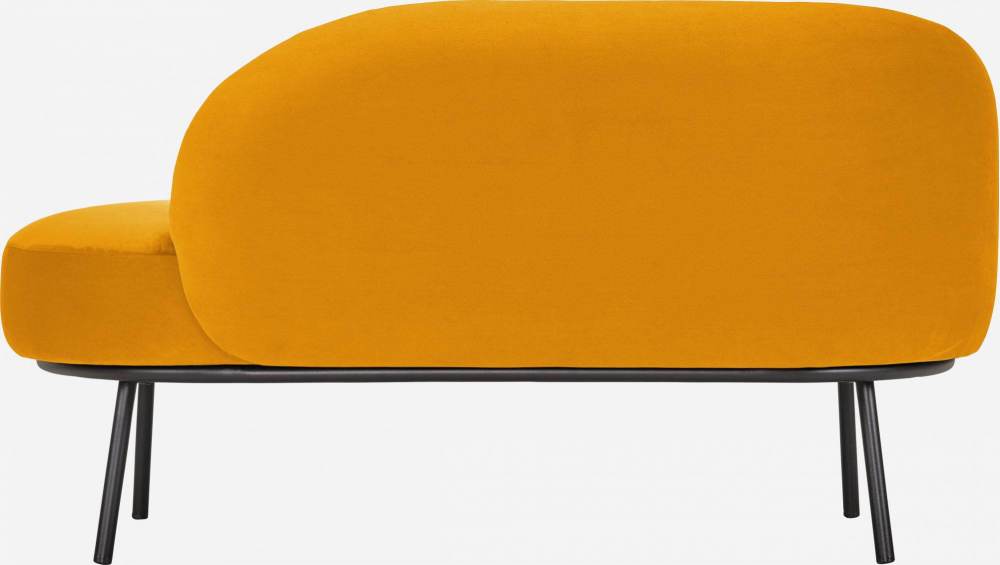 Chaise longue de veludo - Amarelo 