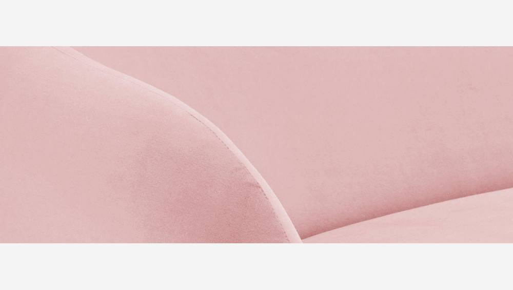 Sofá curvado de terciopelo - Rosa