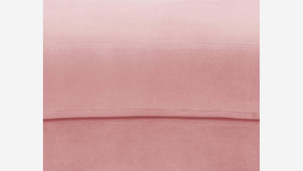 Sofá arredondado de veludo - cor-de-rosa 