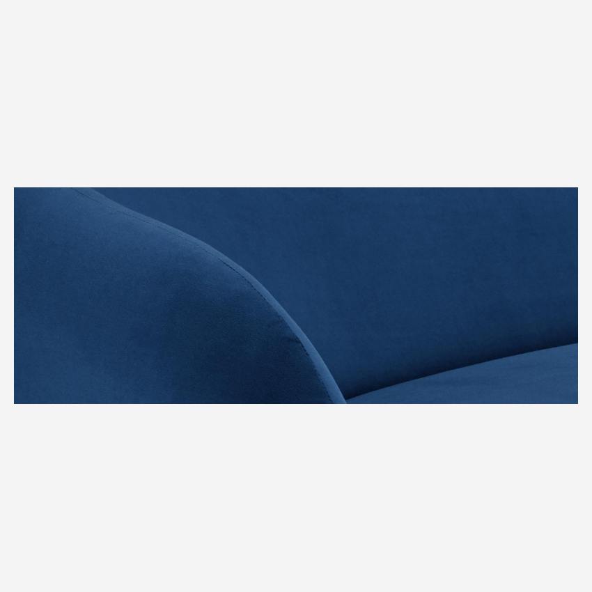 Gebogenes Sofa aus Samt - Blau 