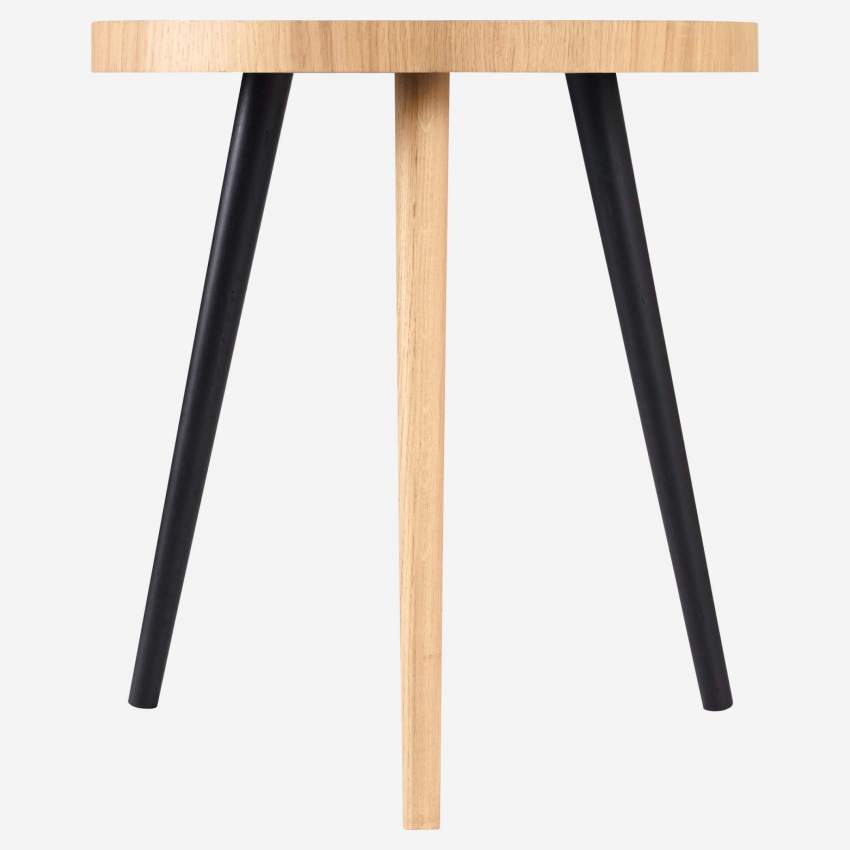 Tavolino - Altezza 55 cm - Nero e naturale