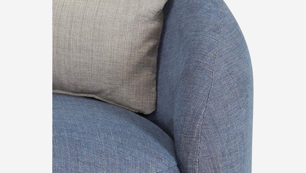 Rundes, drehbares Sofa aus Stoff - Dunkelblau
