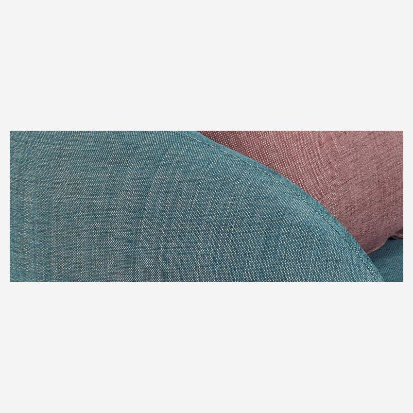 Sofá de tecido arredondado e giratório - Azul claro