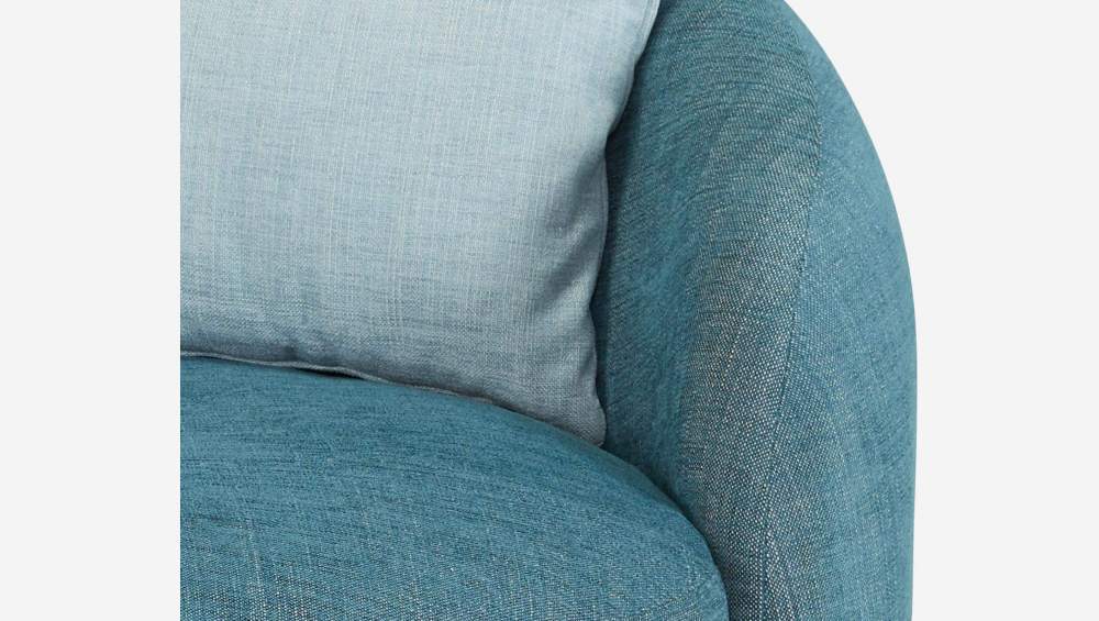 Canapé rond et pivotant en tissu - Bleu clair