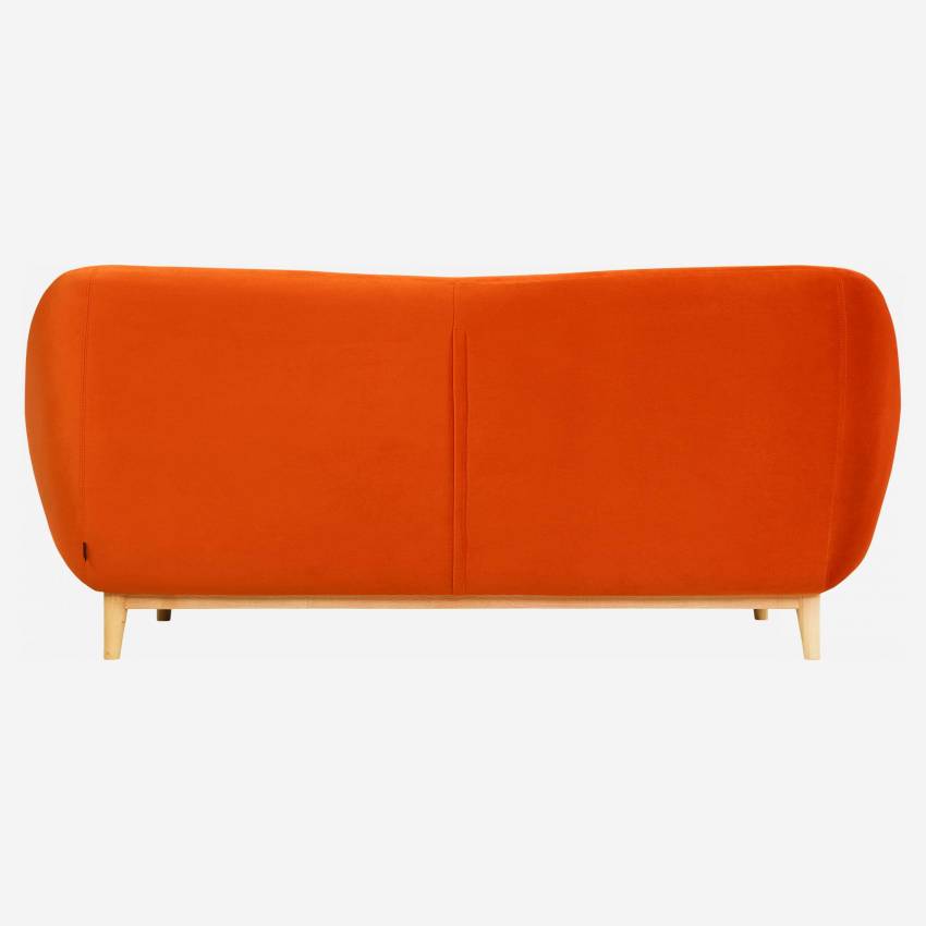 Divano 3 posti in velluto - Arancione - Design by Adrien Carvès
