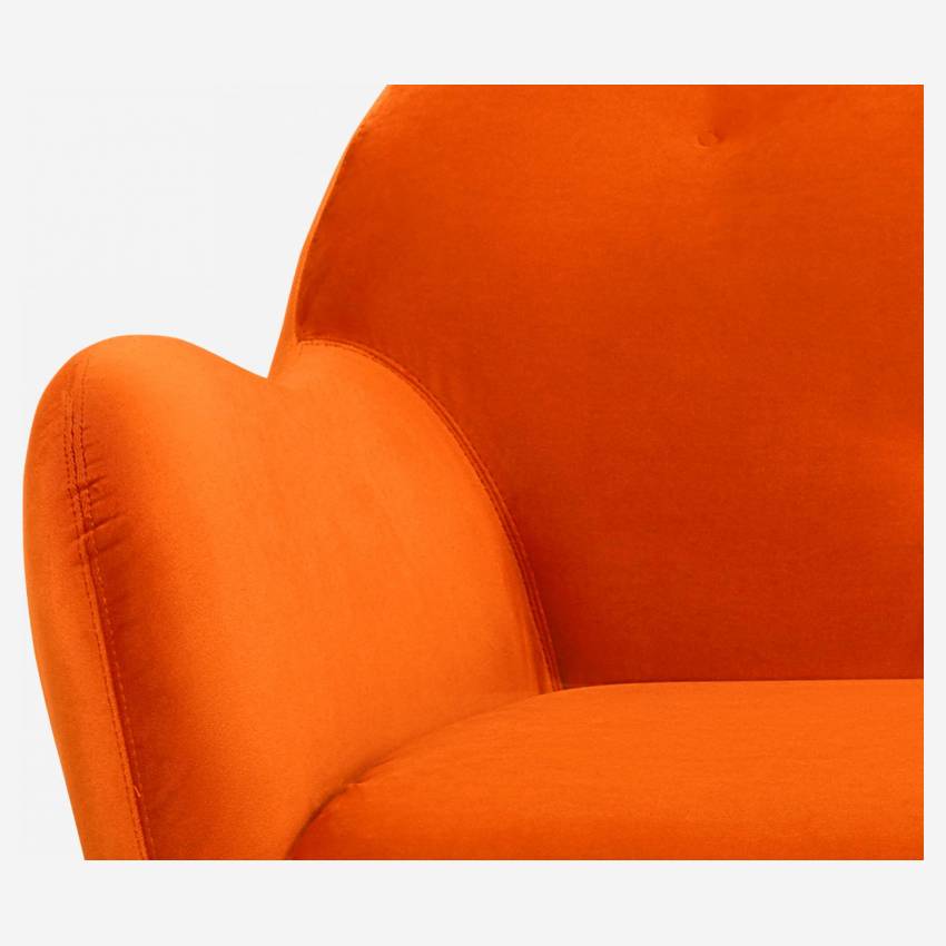 3-Sitzer-Sofa aus Samt - Orange - Design by Adrien Carvès