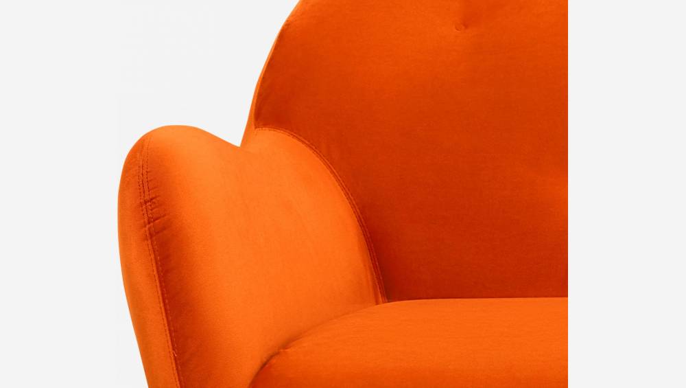 2-Zitsbank van oranje fluweel - Design by Adrien Carvès