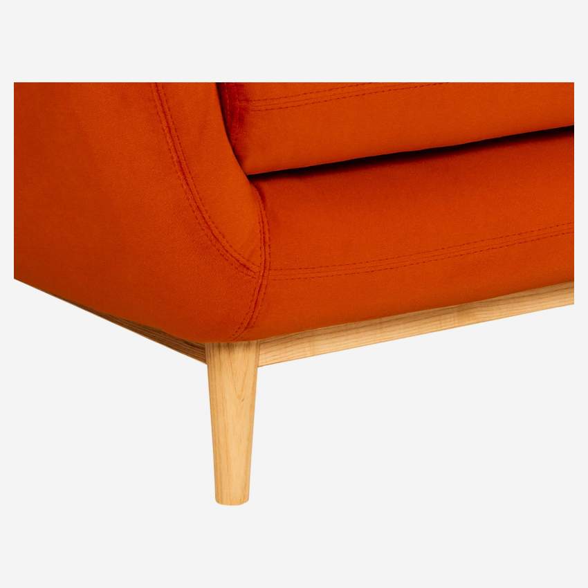 Sillón de terciopelo - Naranja - Diseñado por Adrien Carvès