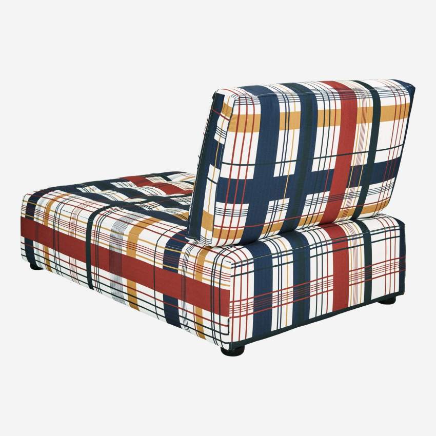 Chaise longue em tecido com padrão Omer