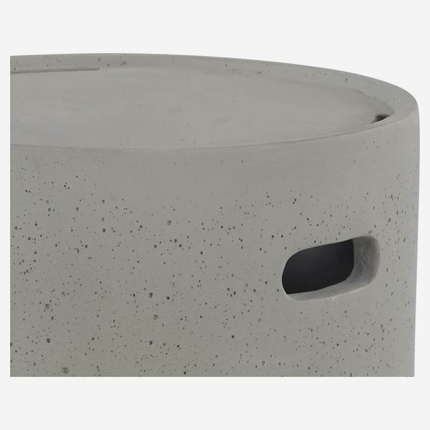 Mesa auxiliar redonda de cemento - 42 cm
