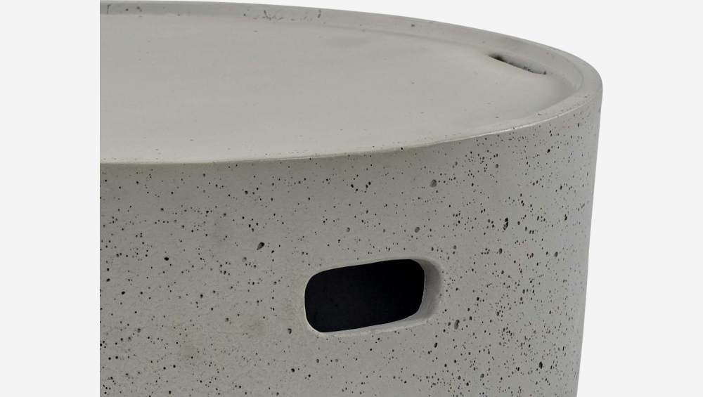 Mesa auxiliar redonda de cemento - 58 cm