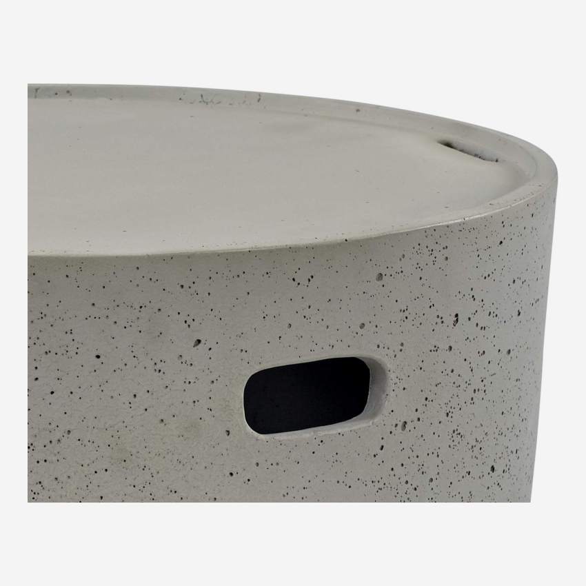 Mesa auxiliar redonda de cemento - 58 cm