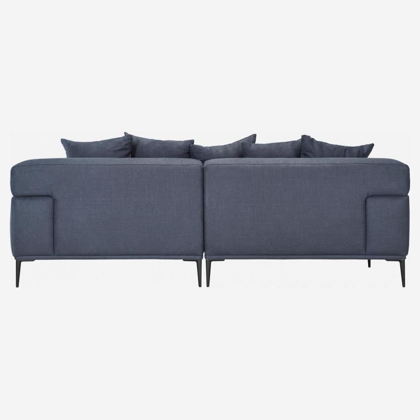 Sofá de 2 Lugares de linho com ângulo direito - Azul