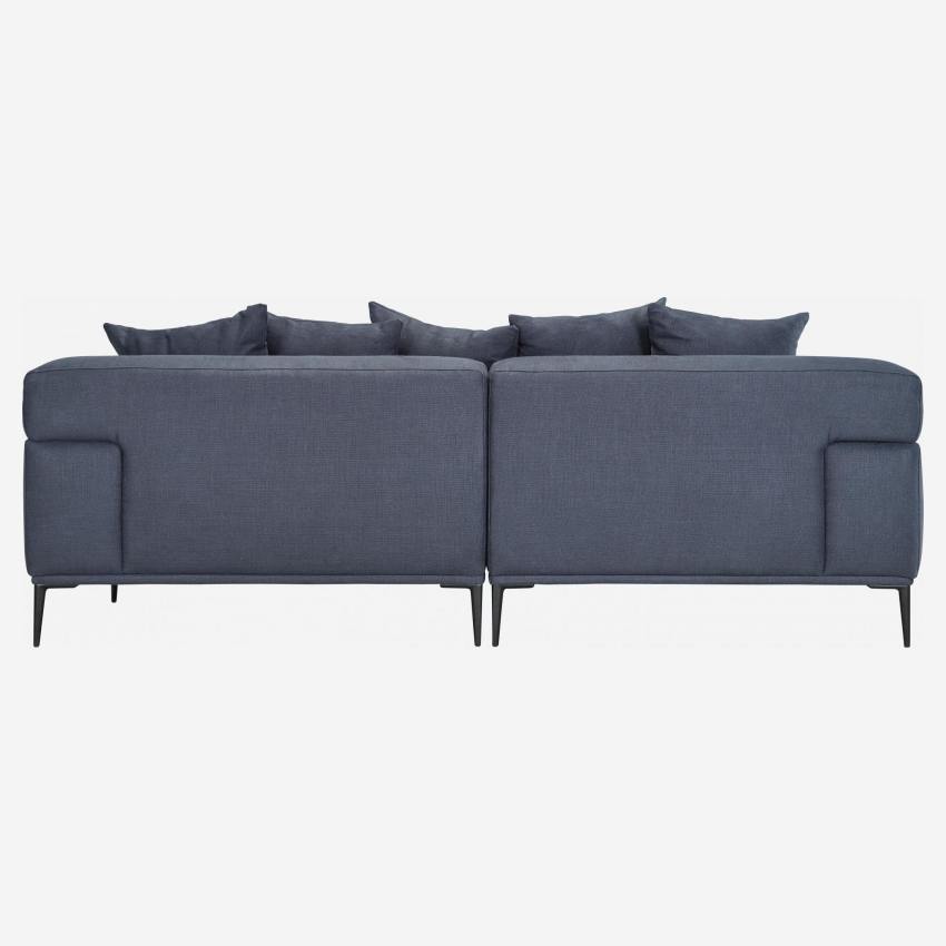 Sofá de 2 Lugares de linho com ângulo esquerdo - Azul