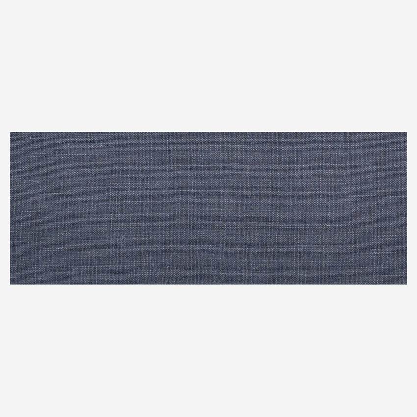 Sofá 2 plazas de lino con ángulo izquierdo - Azul