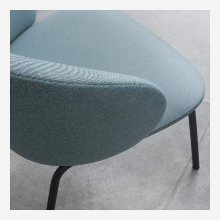 Fauteuil lounge en tissu – Bleu clair - Design by Adrien Carvès