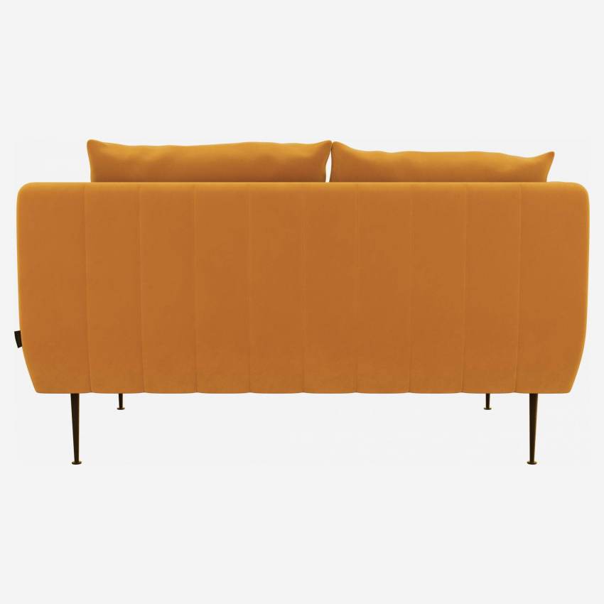 2-Sitzer-Sofa aus Samt - Gelb