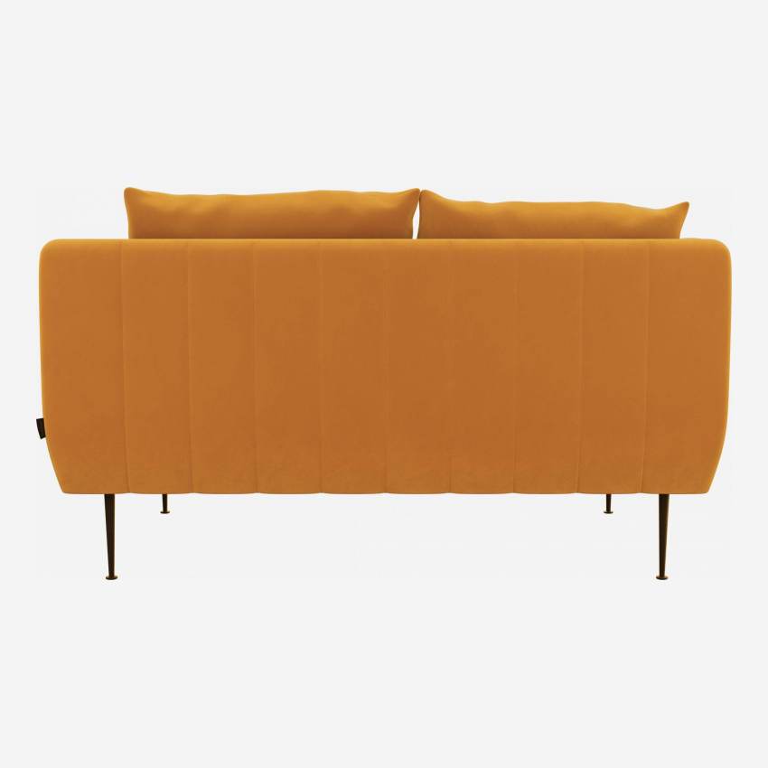 2-Sitzer-Sofa aus Samt - Gelb
