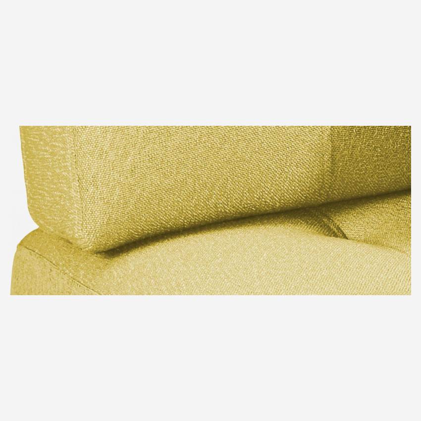 Sofá de tecido de 2 lugares - Amarelo mostarda