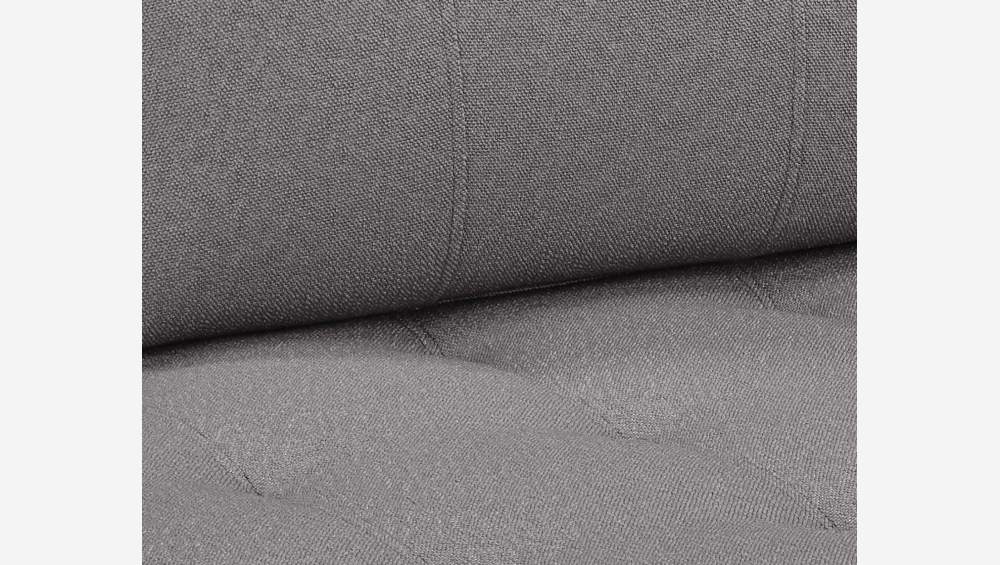 Chaise longue redonda direita de tecido - Cinza