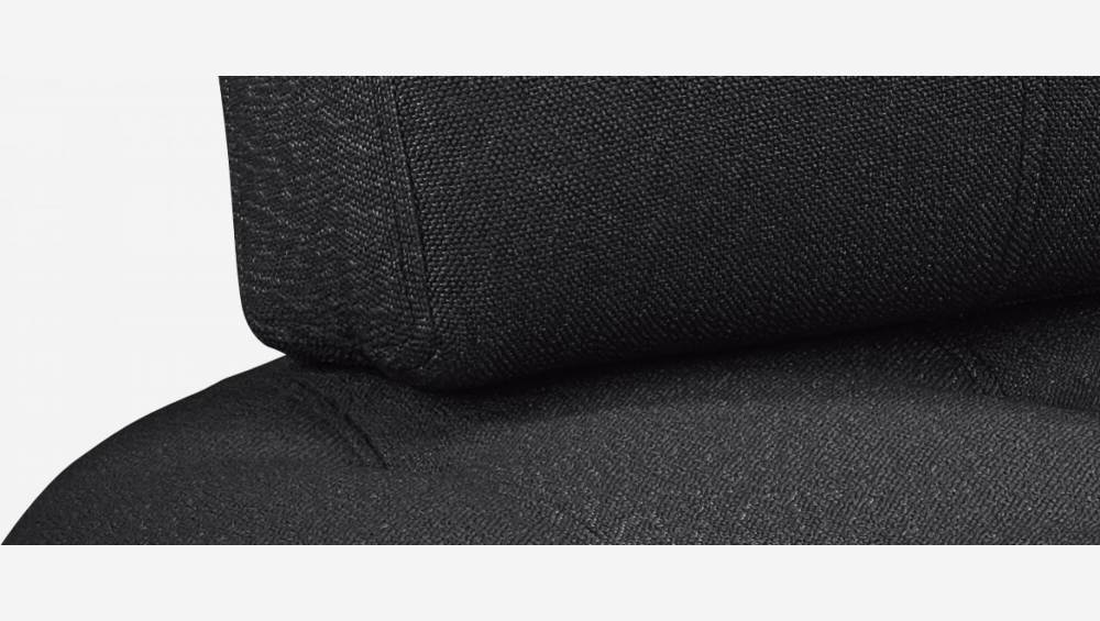 Chaise longue redonda esquerda de tecido - Cinza antracite