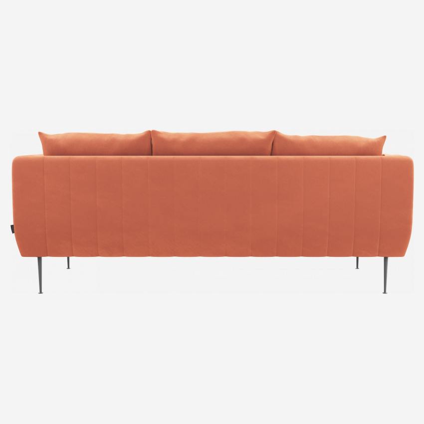 3-Sitzer-Sofa aus Samt - Rosafarben