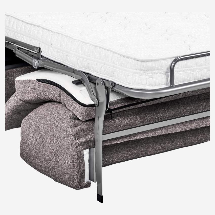 Sofá-cama 3 plazas de tela - Gris