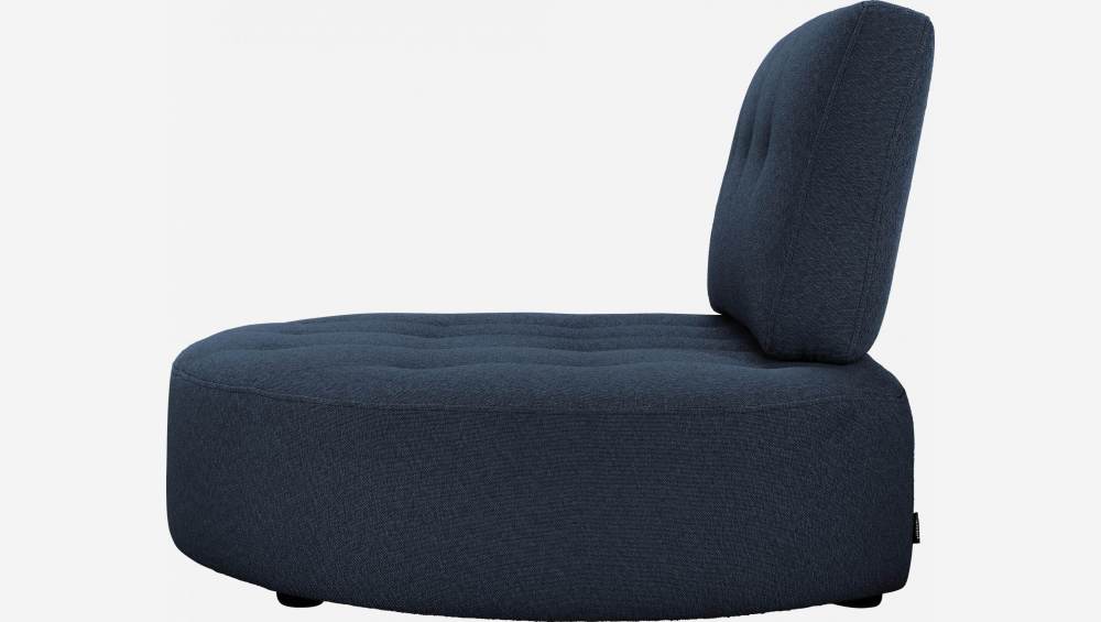 Chaise longue Redonda  derecha de tela - Azul marino