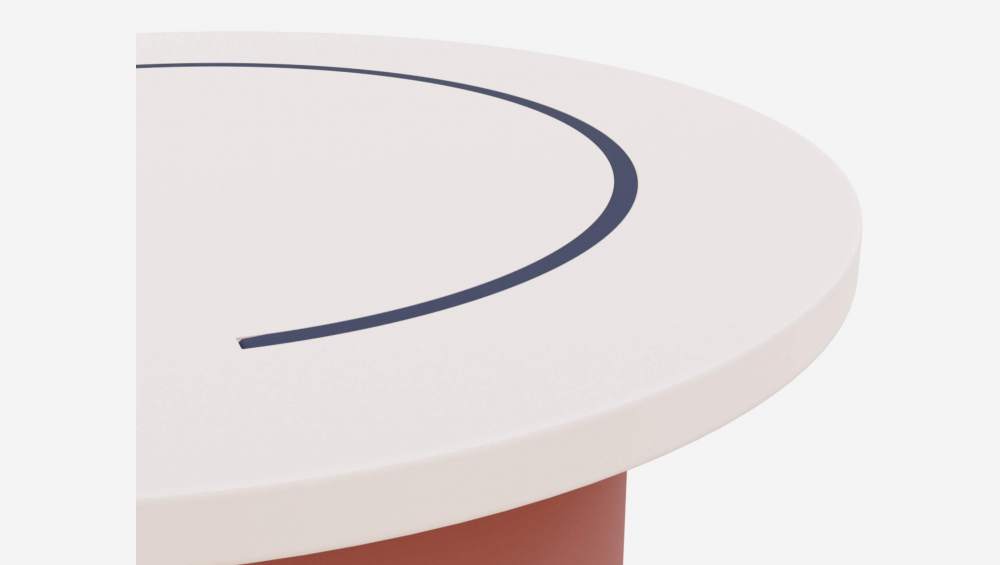 Table ronde d'appoint avec plateau amovible et rangement - 50 x 50 cm - Design by Habitat Design Studio