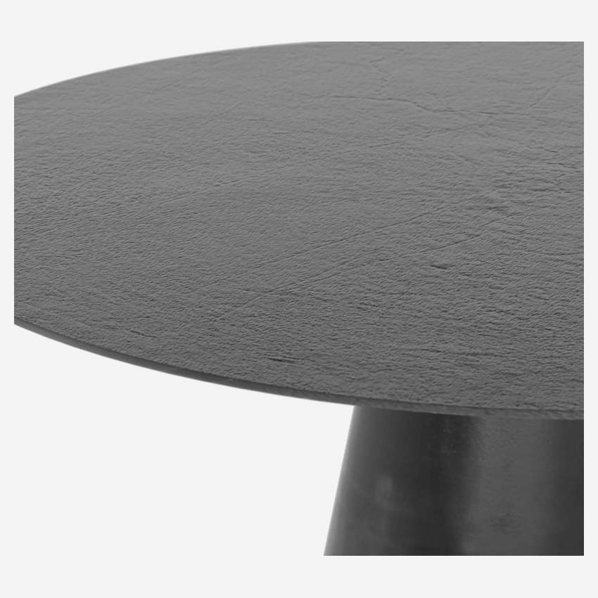 Runder Tisch aus Aluminium - Schwarz