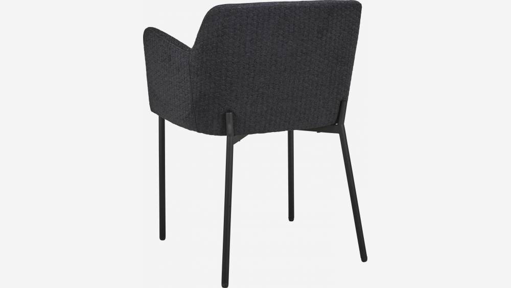 Fauteuil de table en tissu - Noir