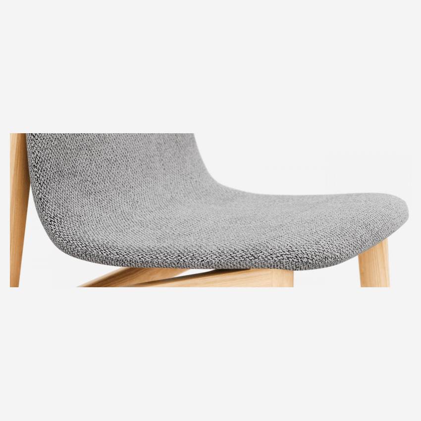 Chaise en frêne et tissu - Gris clair - Design by Noé Duchaufour