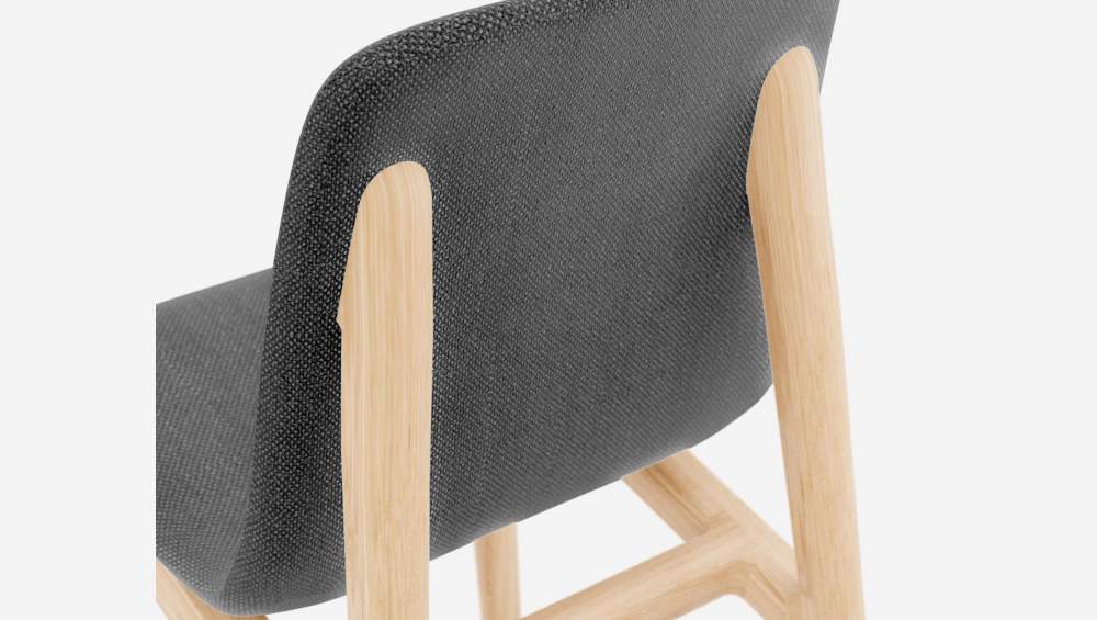 Sedia in tessuto con gambe in massello di frassino - Grigio antracite - Design by Noé Duchaufour
