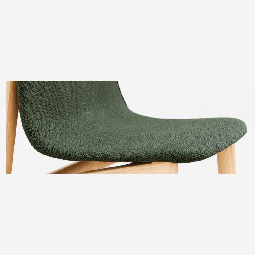 Sedia in tessuto con gambe in massello di frassino - Khaki - Design by Noé Duchaufour