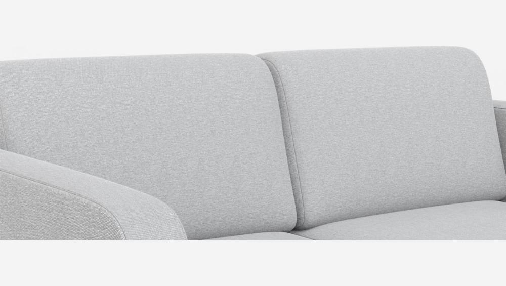 Canapé 3 places convertible en tissu avec accoudoirs fins - Gris clair