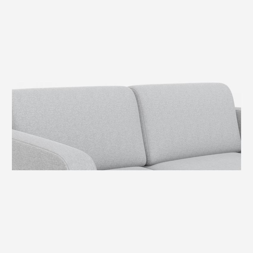 Canapé compact convertible en tissu avec accoudoirs fins - Gris clair