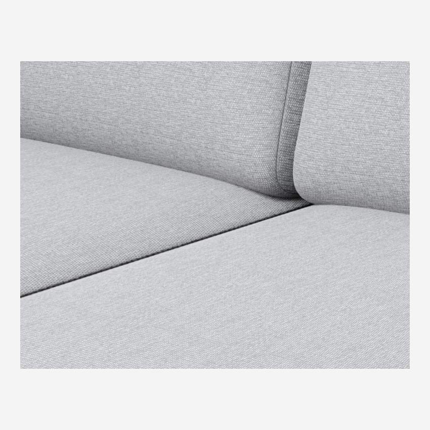 Canapé compact convertible en tissu avec accoudoirs fins - Gris clair