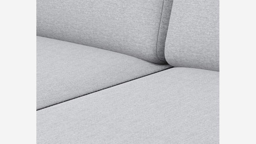 Canapé compact convertible en tissu avec accoudoirs fins et sommier à lattes - Gris clair