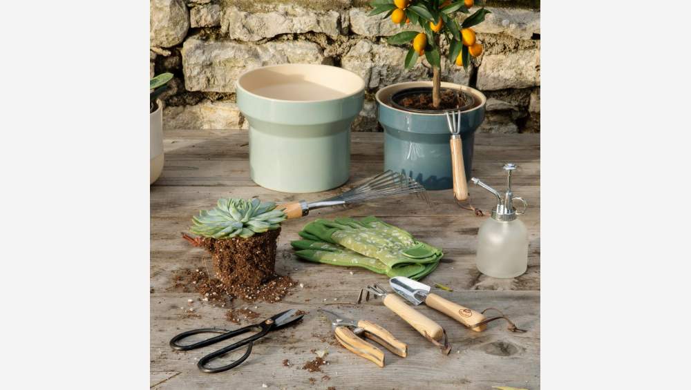 Set de 2 outils de jardinage : pelle et râteau