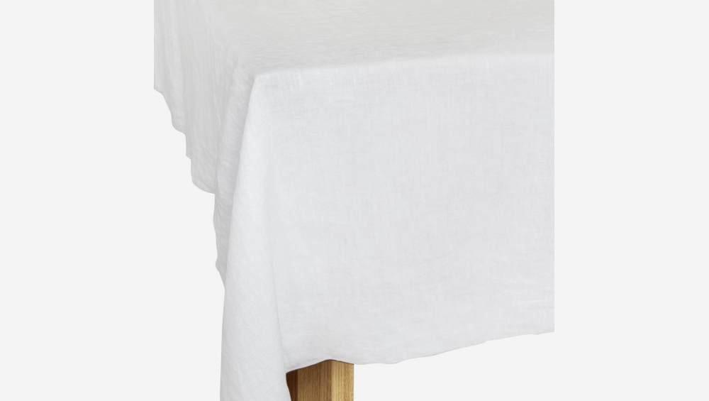 Tischdecke aus Leinen - 150 x 250 cm - Weiß