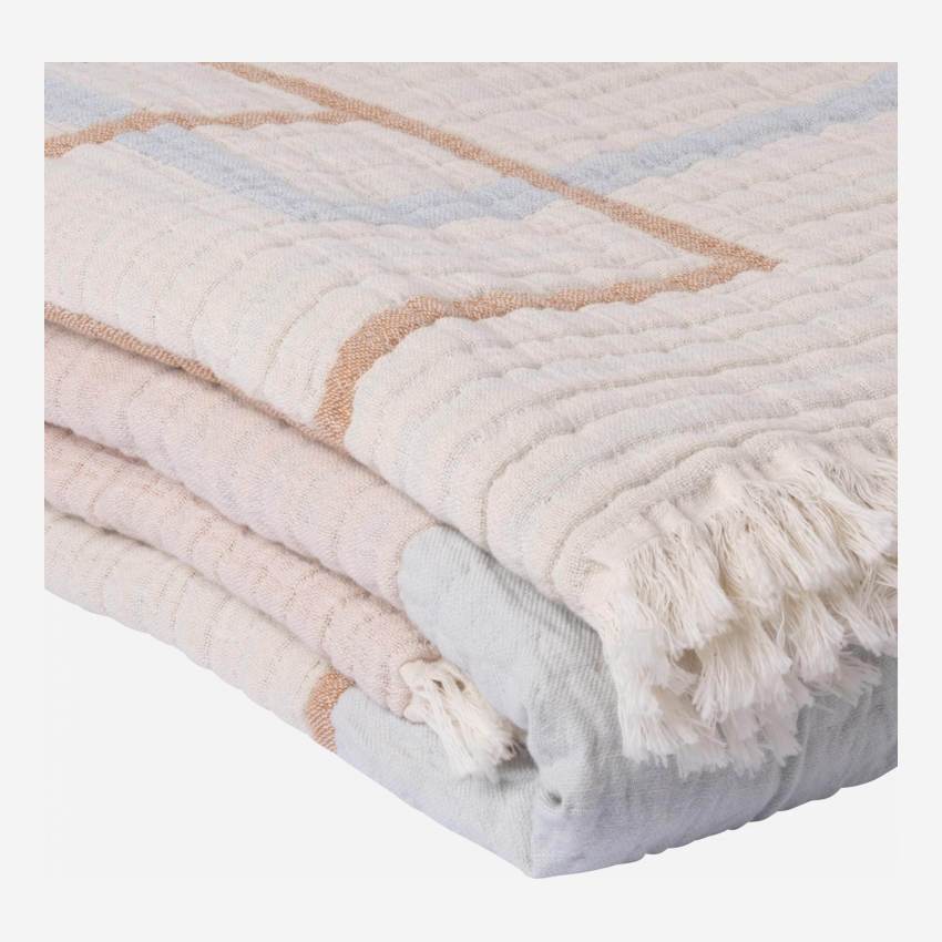 Manta em gaze de algodão – 130 x 170 cm – Motivo casa – Design by Floriane Jacques