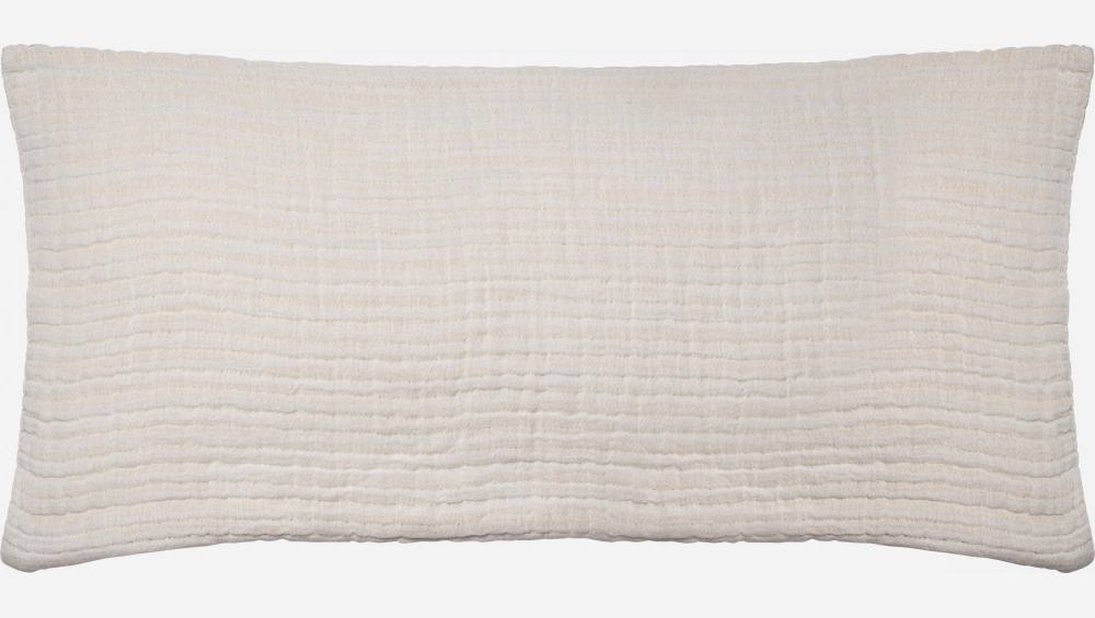 Almofada em gaze de algodão - 40 x 80 cm - Motivo quadrados – Design by Floriane Jacques