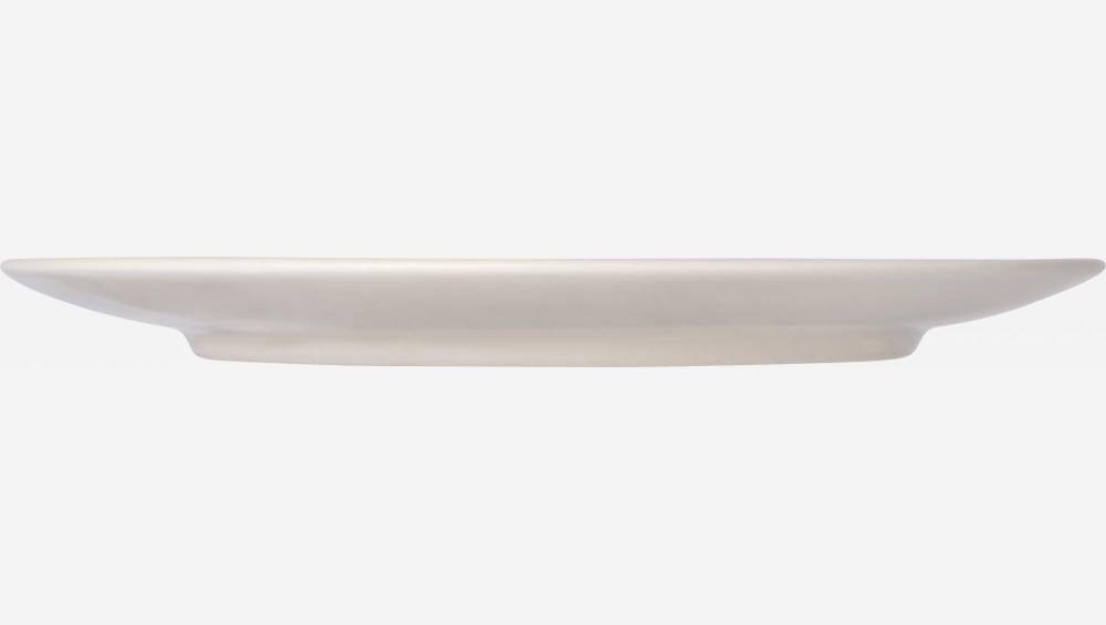 Prato raso em faiança - 26 cm - Motivo beringela - Design by Floriane Jacques