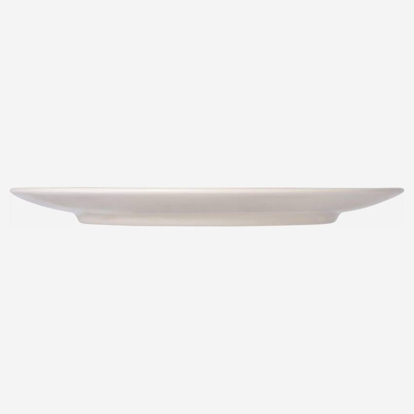 Assiette plate en faïence - 26 cm - Motif aubergine - Design by Floriane Jacques