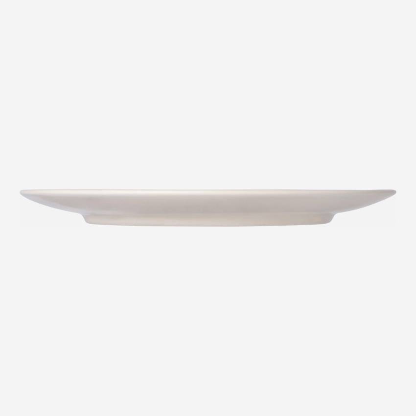 Prato raso em faiança - 26 cm - Motivo beringela - Design by Floriane Jacques