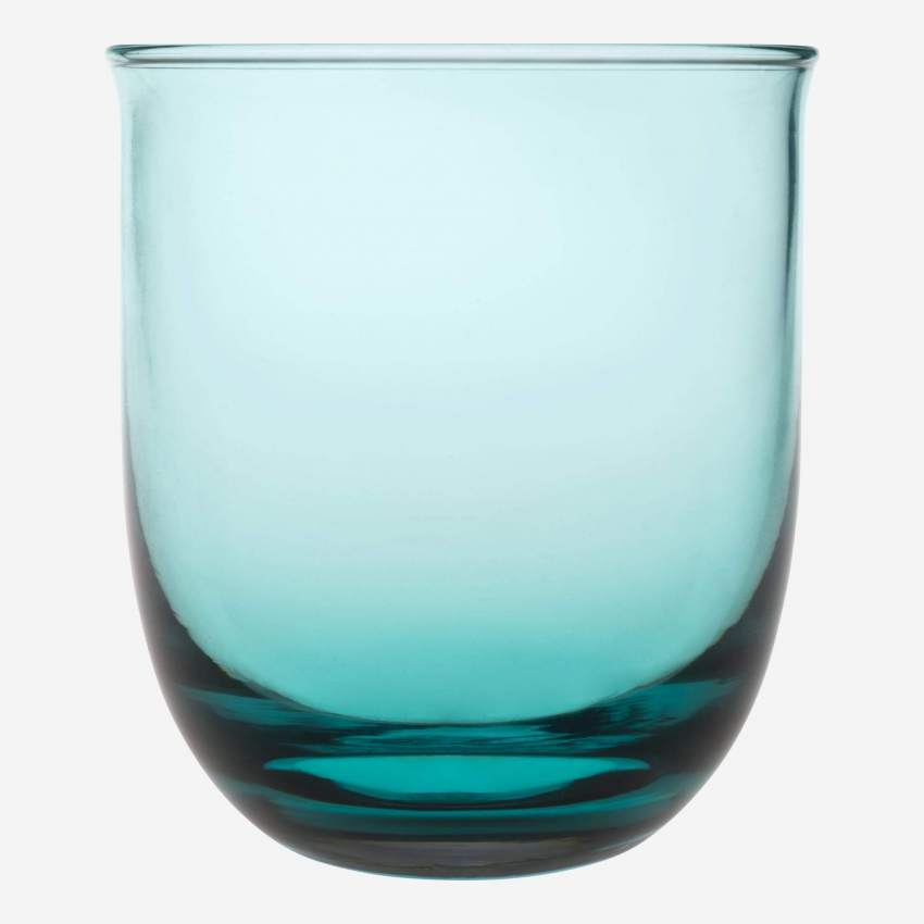 Bicchiere in vetro soffiato - Turchese