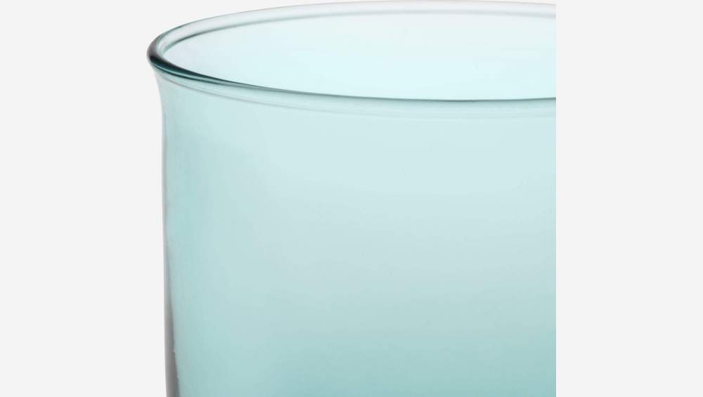 Gobelet en verre soufflé - Bleu turquoise
