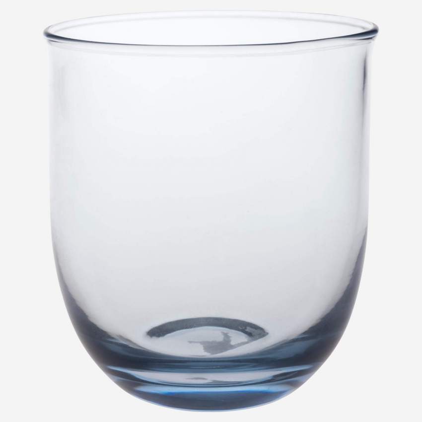 Trinkglas aus geblasenem Glas - Blau