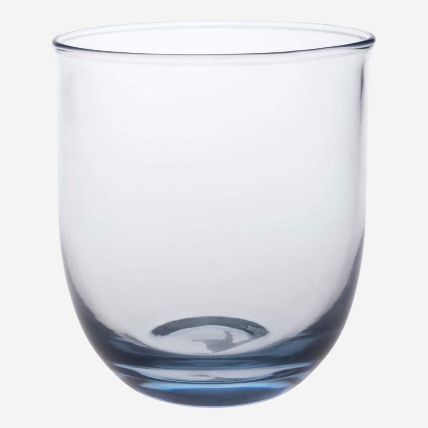 Trinkglas aus geblasenem Glas - Blau